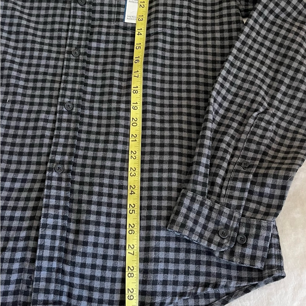 Goodfellow & Co Black and Gray Casual Button Down Long Sleeve Men’s Shirt Sz L - Picture 7 of 7